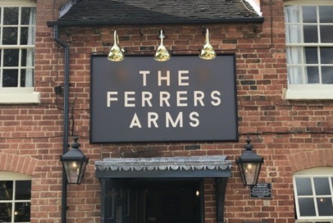 Portland Lighting Flood and Swan Neck Cowl Lights at Pub